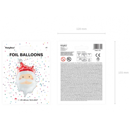 Balon foliowy - Mikołaj