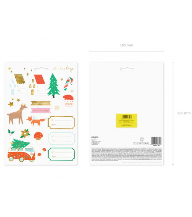 Naklejki świąteczne zimowy las