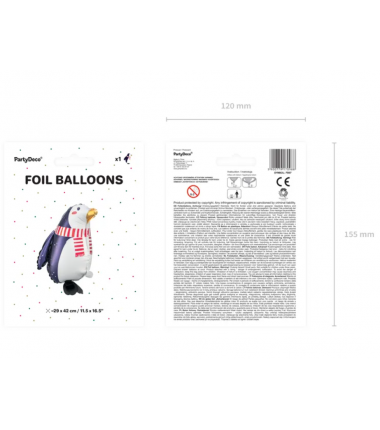 Balon foliowy - Pingwin 29 cm x 42 cm