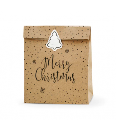 Torebki na prezenty Merry Christmas - 3 sztuki