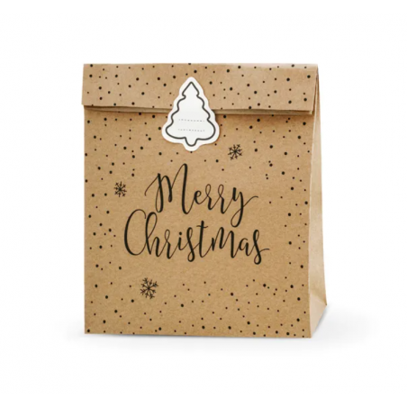 Torebki na prezenty Merry Christmas - 3 sztuki
