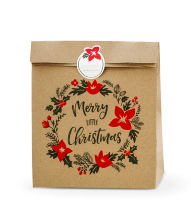 Torebki na prezenty Merry little Christmas - 3 sztuki