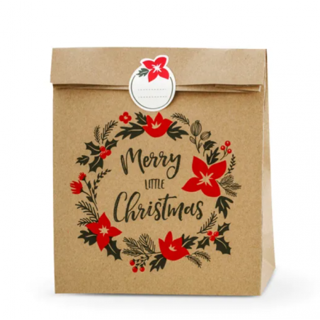Torebki na prezenty Merry little Christmas - 3 sztuki