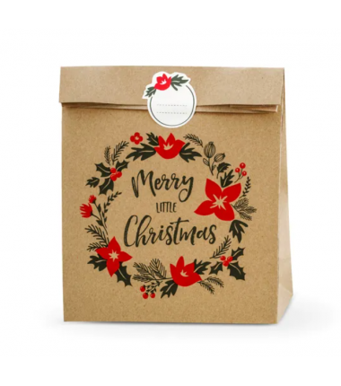 Torebki na prezenty Merry little Christmas - 3 sztuki