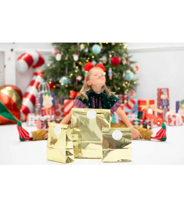 Torebki na prezenty złote 3 sztuki - 18.5x28.5x8cm