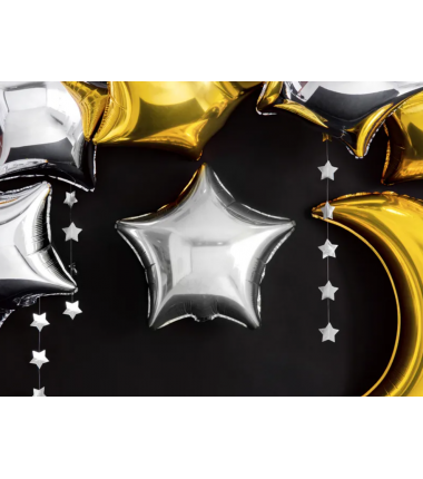 Balon foliowy Gwiazdka - Srebrny
