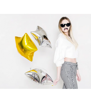 Balon foliowy Gwiazdka - Złoty