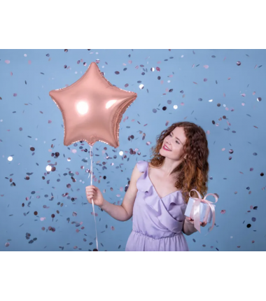 Balon foliowy Gwiazdka - Rose Gold