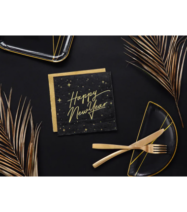 Serwetki złote metalizowane - 20 sztuk