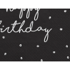 Serwetki napis Happy Birthday czarne - 20 sztuk