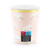 Kubeczki 200 ml jasnoróżowe z Kotkiem - 6 sztuk