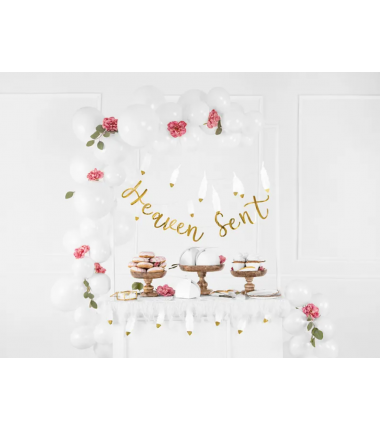 Talerzyki białe ze złotą ramką 18,5cm - 6 sztuk