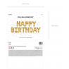 Balon foliowy HAPPY BIRTHDAY - Złoty
