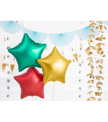 Balon foliowy Gwiazdka - Złoty Satynowy