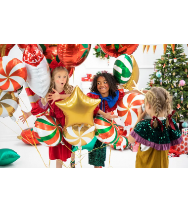 Balon foliowy Gwiazdka - Złoty Satynowy