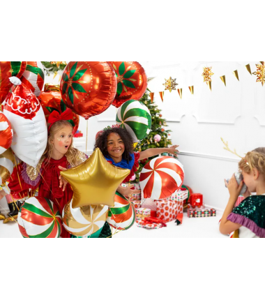 Balon foliowy Gwiazdka - Złoty Satynowy