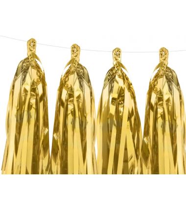 Frędzle - złote - 12 sztuk