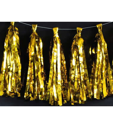 Frędzle - złote - 12 sztuk