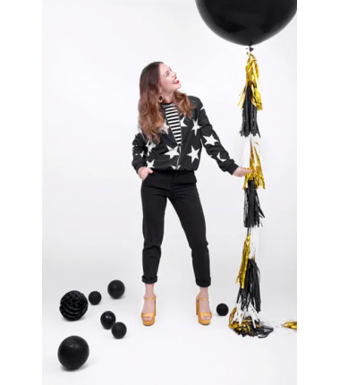 Frędzle - czarne i złote - 12 sztuk