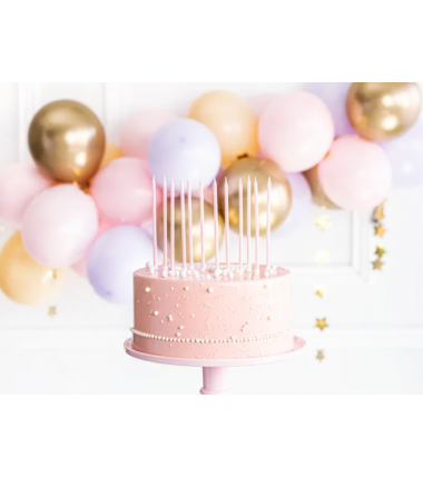 Świeczki wysokie - jasnoróżowe - 12 sztuk