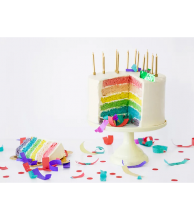 Świeczki niskie - złote - 6 sztuk