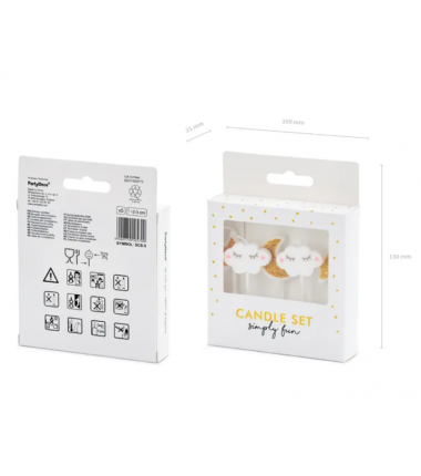 Świeczki urocze gwiazdki - 5 sztuk