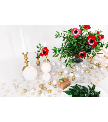 Świeca kula 8 cm - biała matowa - 1 sztuka