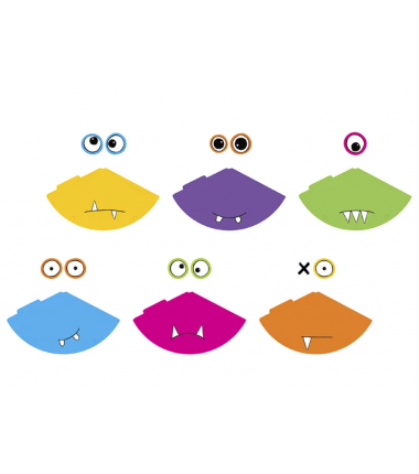 Czapeczki imprezowe potworki - 6 sztuk