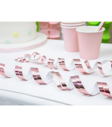 Serpentyna foliowa różowozłota - 18 sztuk