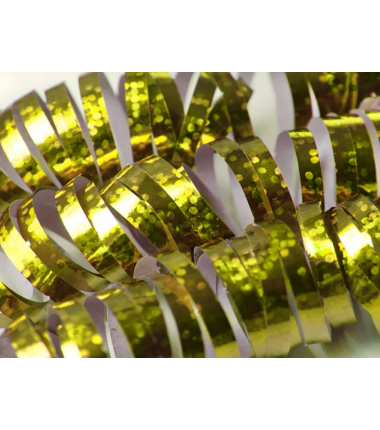 Serpentyna foliowa złota holograficzna - 18 sztuk