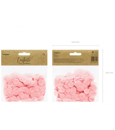 Konfetti Kółka - Jasnoróżowe