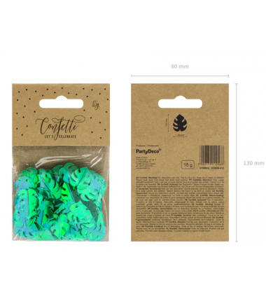 Konfetti Liście - Zielone