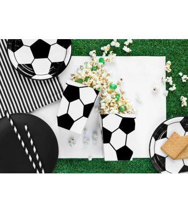 Pudełka na popcorn Piłka - 6 sztuk