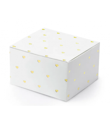 Pudełeczka złote serduszka - 10 szt