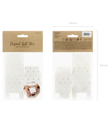 Pudełeczka złote serduszka - 10 szt