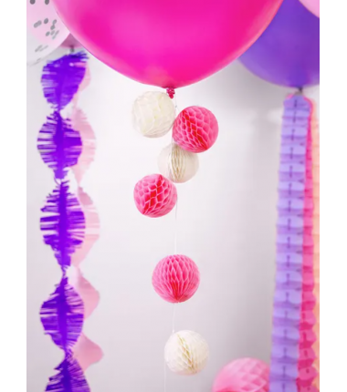 Kula Honeycomb różowa 10 cm - 1 sztuka