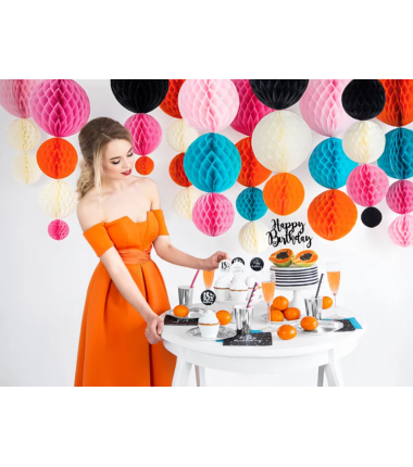 Kula Honeycomb jasnoróżowa 30 cm - 1 sztuka