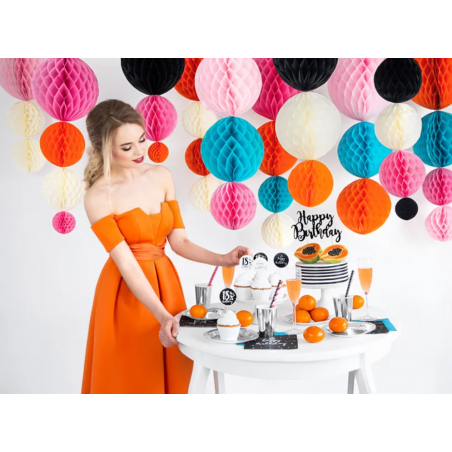 Kula Honeycomb jasnoróżowa 30 cm - 1 sztuka