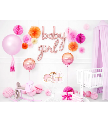 Kula Honeycomb jasnoróżowa 30 cm - 1 sztuka