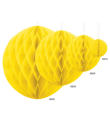 Kula Honeycomb żółta 20 cm - 1 sztuka