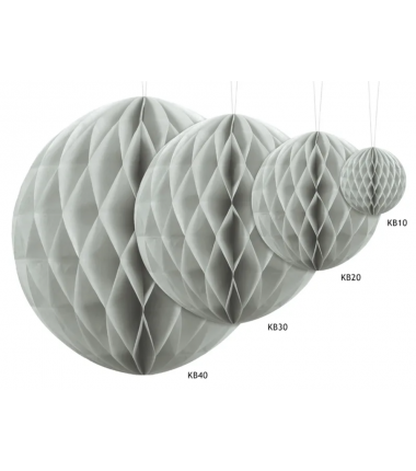 Kula Honeycomb jasnoszara 20 cm - 1 sztuka