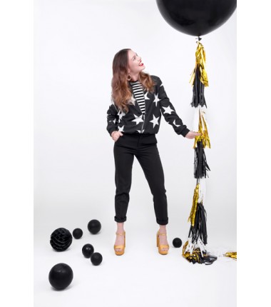 Balon Strong okrągły 1 m - Pastel Black - czarny