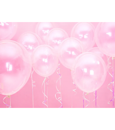 Balony Strong 27 cm przezroczyste Crystal Clear - 10 sztuk