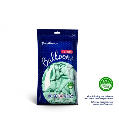 Balony Strong 27 cm miętowe Pastel Light Mint - 100 sztuk