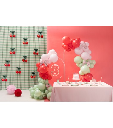 Balony Strong 27 cm makowe Pastel Poppy Red - 100 sztuk