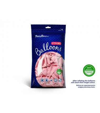 Balony Strong 27 cm jasnoróżowe Pastel Pale Pink - 100 sztuk