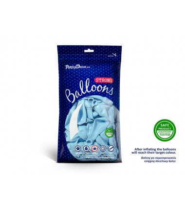 Balony Strong 27 cm jasnoniebieskie Pastel Light Blue - 100 sztuk
