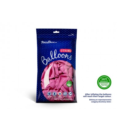 Balony Strong 27 cm fuksjowe Pastel Fuchsia - 100 sztuk