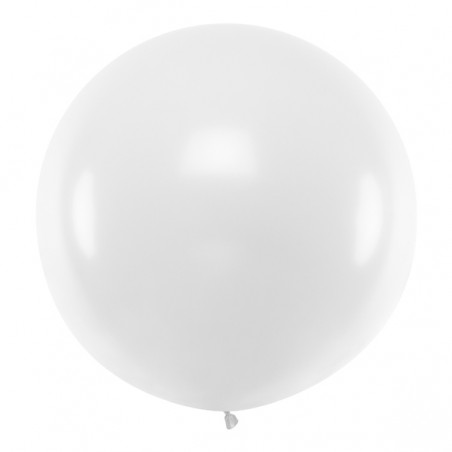 Balon Strong okrągły 1 m - Pastel Pure White - biały