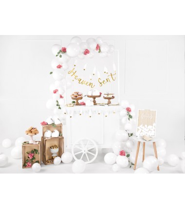 Balony Strong 27 cm białe Pastel Pure White - 100 sztuk
